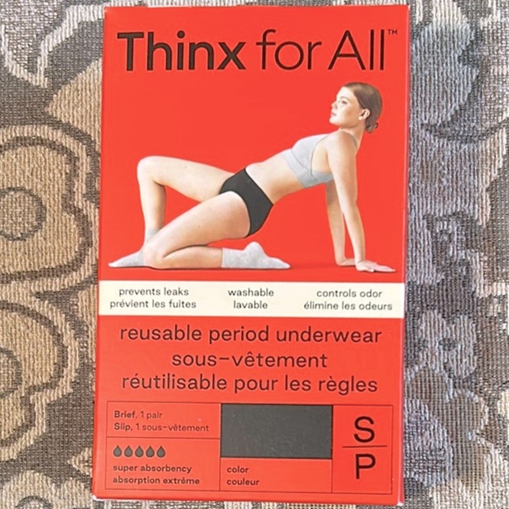 Thinx For All Reusable Period/ Bladder Leaks Underwear. Super Absorbency. Size S